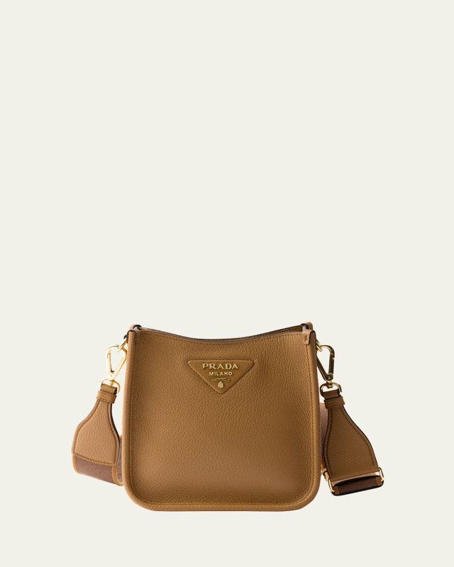 Mini Daino Soft Leather Hobo Crossbody Bag